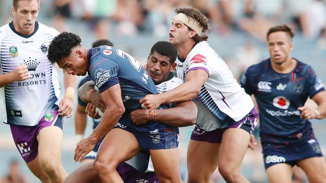 Hayze Perham is one of three potential No.7 replacements for the Warriros despite never having played an NRL match before. Picture by Hannah Peters/Getty Images