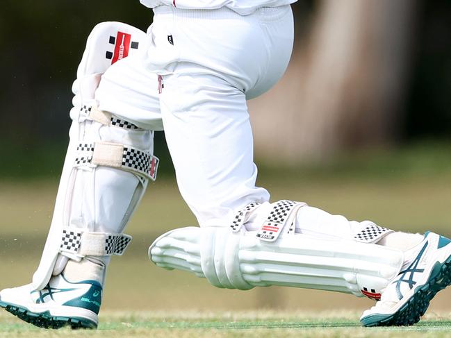Jake Hewitt of Balnarring bats during the Mornington Peninsula Cricket Association match between Carrum Downs and Balnarring at Carrum Downs Recreation Reserve, on November 16, 2024, in Melbourne, Australia. (Photo by Josh Chadwick)
