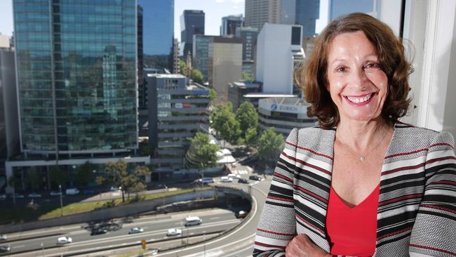 Mayor Jilly Gibson has an idea for the space above the Warringah Fwy. Picture: Virginia Young