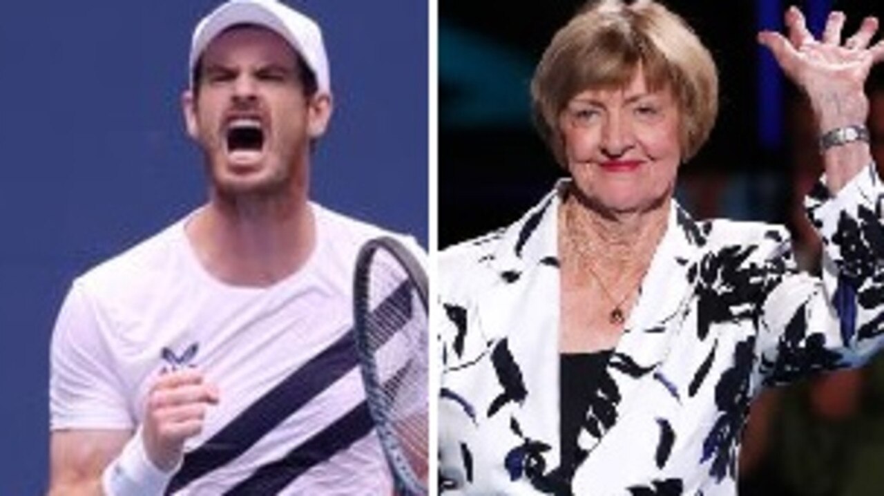Andy Murray and Margaret Court. Photos: News Corp Australia, Getty.