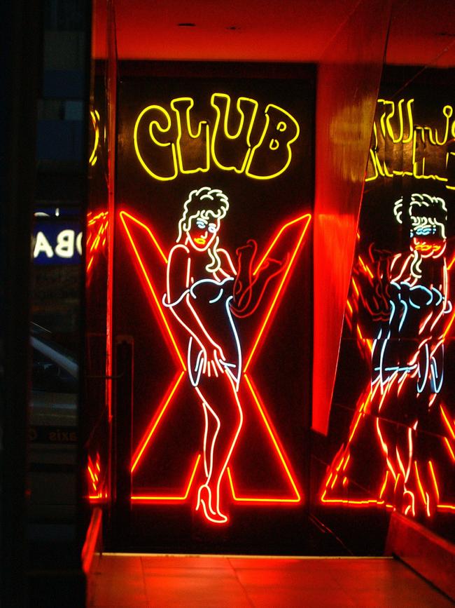 Neon signs on Sydney's infamous Darlinghurst Rd in Kings Cross in the early 2000s.