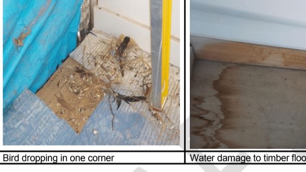 The report listed a number of defects. Picture: Expert building report