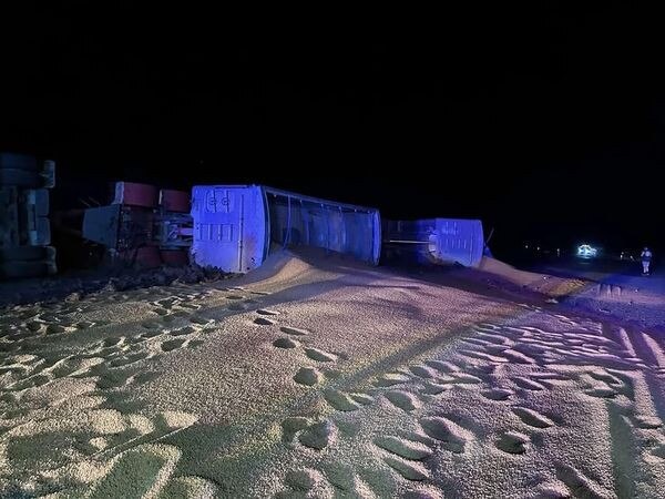 Truck rollover at Boggabilla. 24 November. (Photo: supplied)