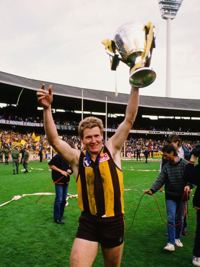 Buckenara after winning the 1988 VFL Grand Final