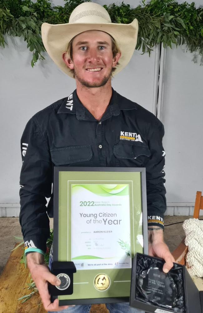 Isaac Region Australia Day 2022 Young Citizen of the Year winner Aaron Keleir, of Clermont. Picture: Contributed