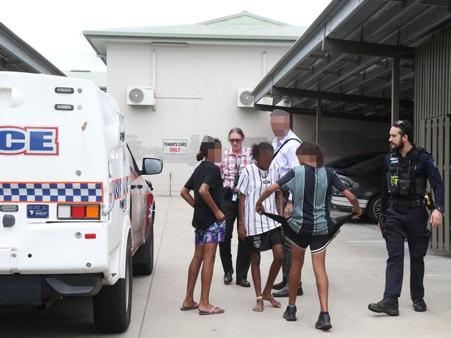 Teens arrested at a Winkworth St social housing property last week. Picture: Peter Carruthers