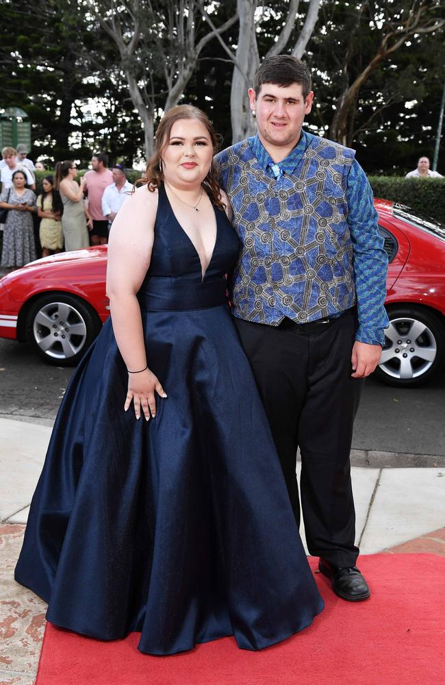 Magenta Anderson and David Grey at Centenary Heights State High School formal. Picture; Patrick Woods.