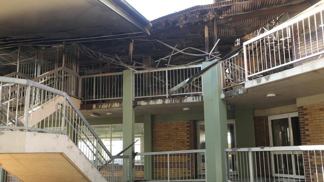 The damage at St Andrews Lutheran College. Picture: Glenn Hampson