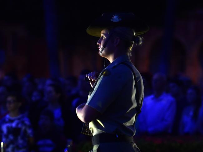 Talesha Quinn at a dawn service. Picture: Evan Morgan