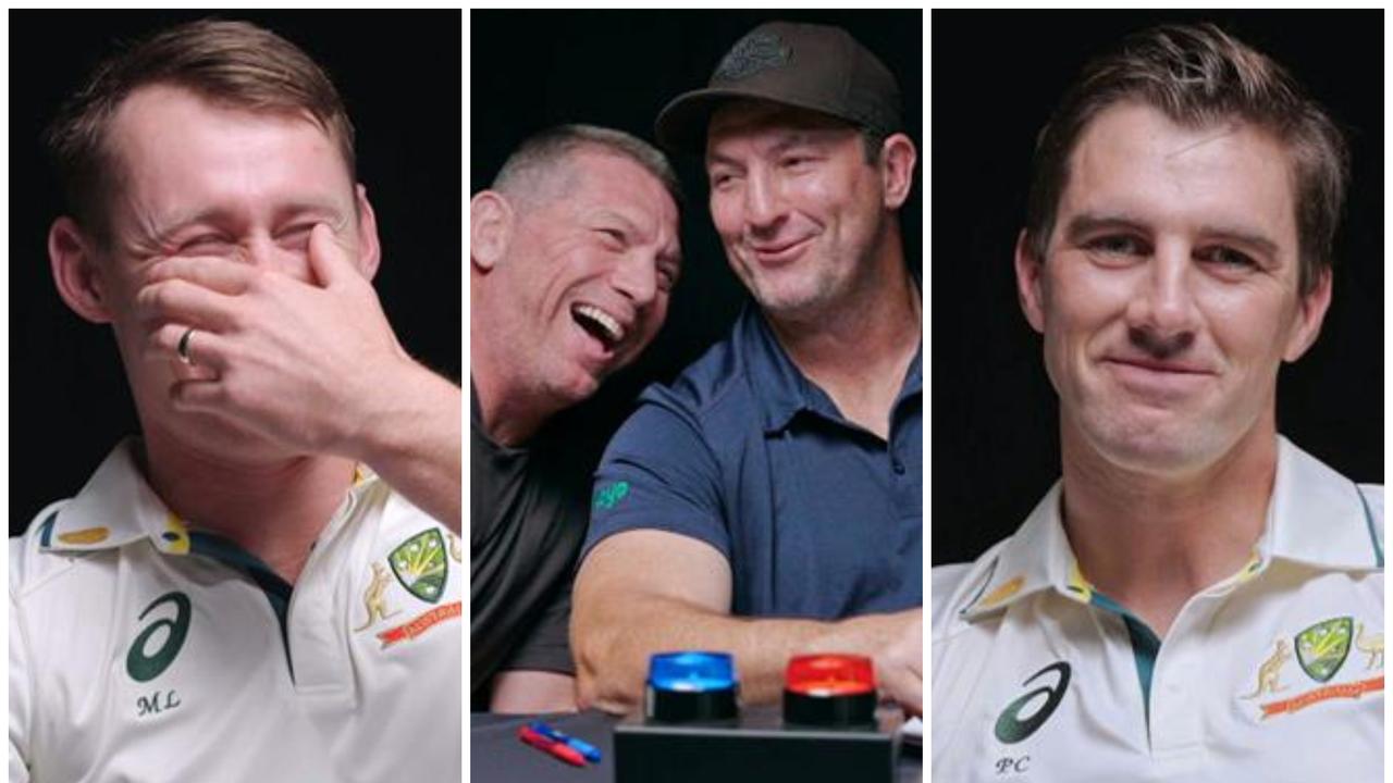 ‘Is he a flog?’: Aussie cricket stars grilled over Poms in hilarious Fletch and Hindy lie detector test