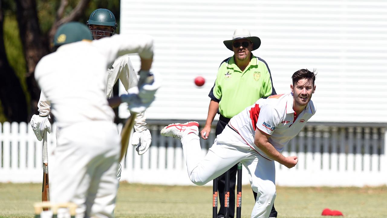 Lindon Giuffrida bowls for Ocean Grove against Anglesea.