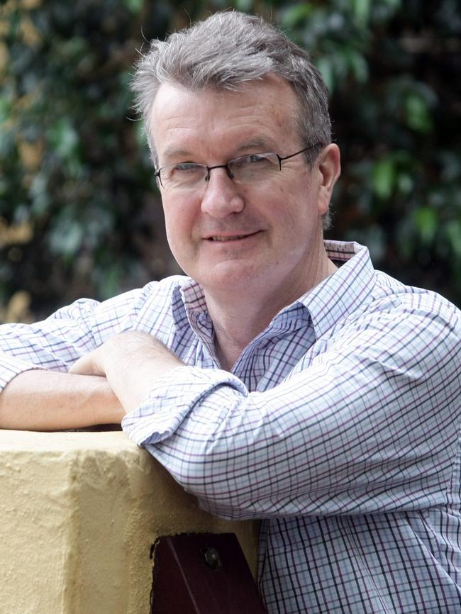 Author Peter Goldsworthy at his home in Adelaide. Picture: Kelly Barnes