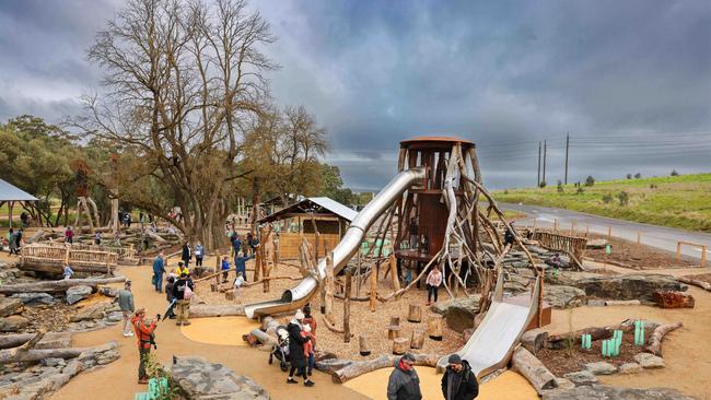 A new adventure playground at Glenthorne National Park-Ityamaiitpinna Yarta has been opened to the public for the first time. Image: Russell Millard Photography