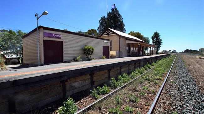 The Pyramid Hill station where Krystal Fraser arrived from Bendigo the night she disappeared.