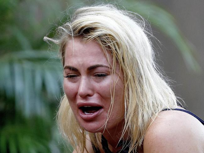 Keira Maguire breaks down on I’m A Celebrity ... Get Me Out Of Here! Pic: Nigel Wright/Ten