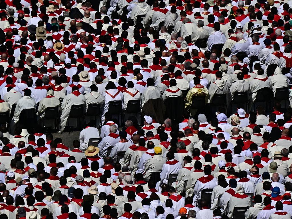 Members of the clergy at the service. Picture: AFP