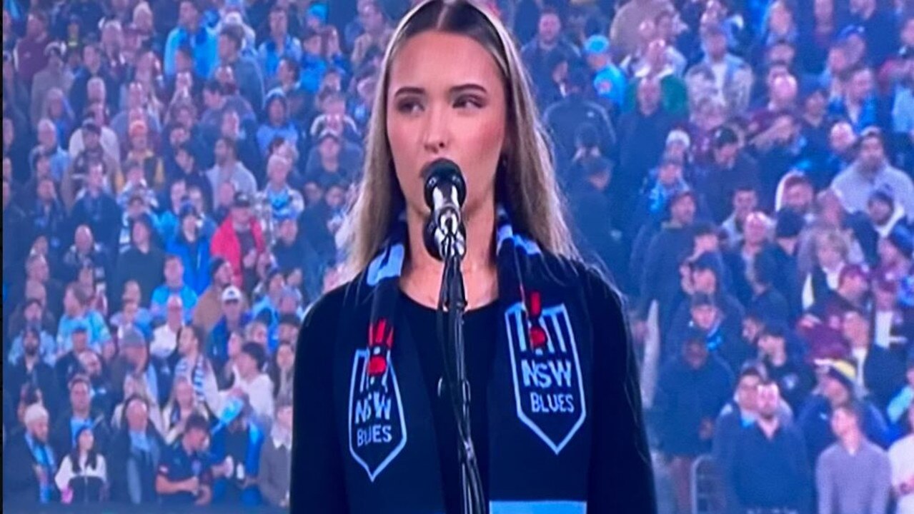 Savannah Fynn during her Welcome to Country. Photo: Twitter