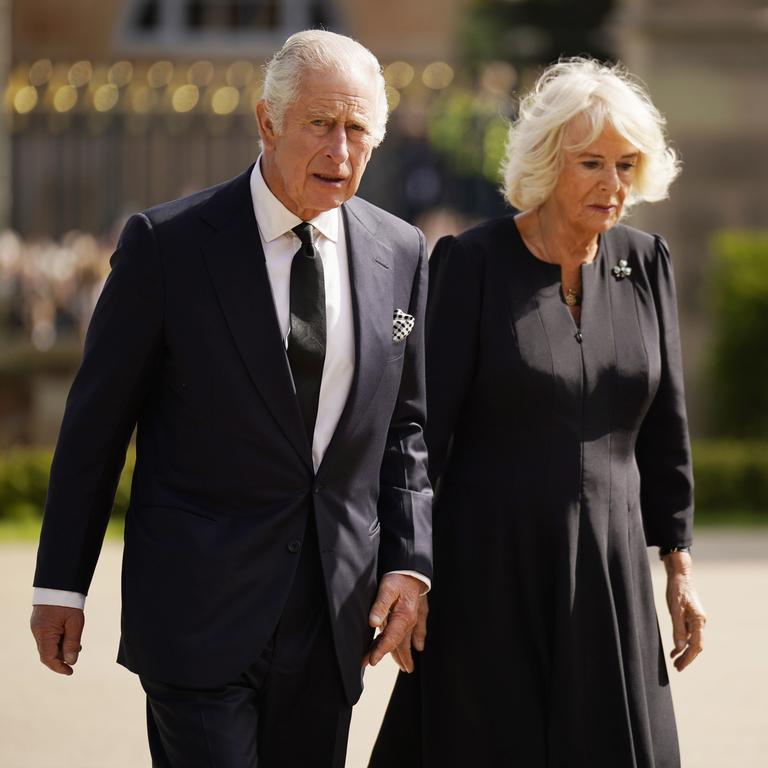 King Charles III and Camilla, Queen Consort, arrive for a visit to Hillsborough Castle. Picture: :Niall Carson - WPA Pool/Getty Images