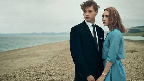 Saoirse Ronan and Billy Howle in On Chesil Beach.