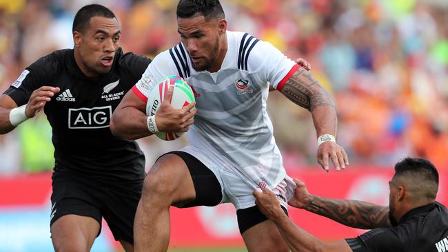 USA have won three World Cup matches. Martin Iosefo will be trying to help them win a fourth. Picture: Michael Bradley/AFP