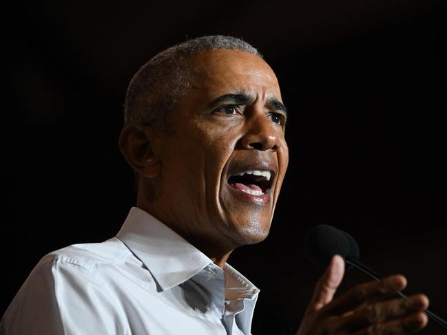 Barack Obama at the campaign even in Arizona. Picture: AFP