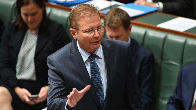 Minister for Small Business Craig Laundy during Question Time in the House of Representatives at Parliament House in Canberra, Monday, February 26, 2018. (AAP Image/Mick Tsikas) NO ARCHIVING