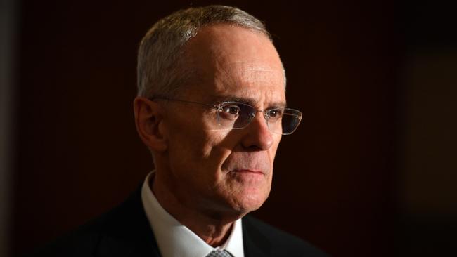 Australian Competition and Consumer Commission Chairman Rod Sims at a press conference in Sydney last December. Picture: AAP