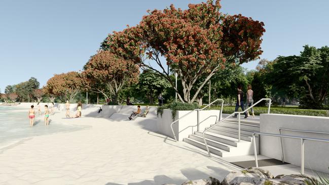 Concept designs for the Reddall Promenade in Lake Illawarra. Picture: dsb Landscape Architects