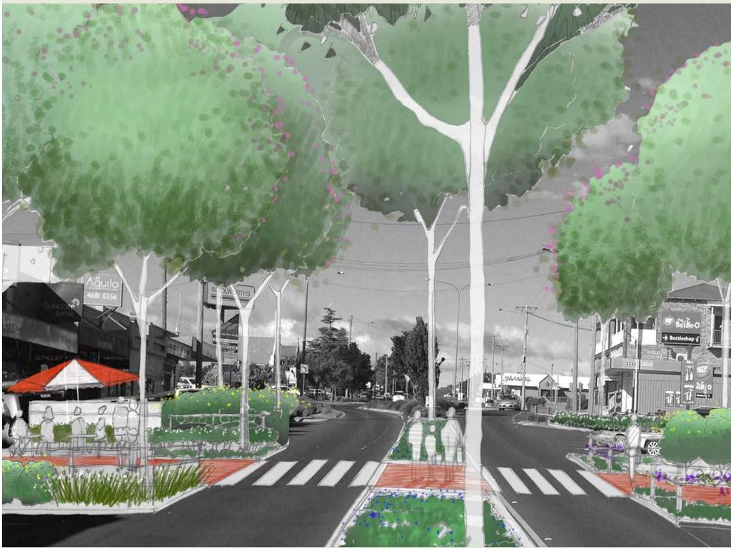 Concept design for the new phase of the Stanthorpe streetscape project. Photo: SDRC