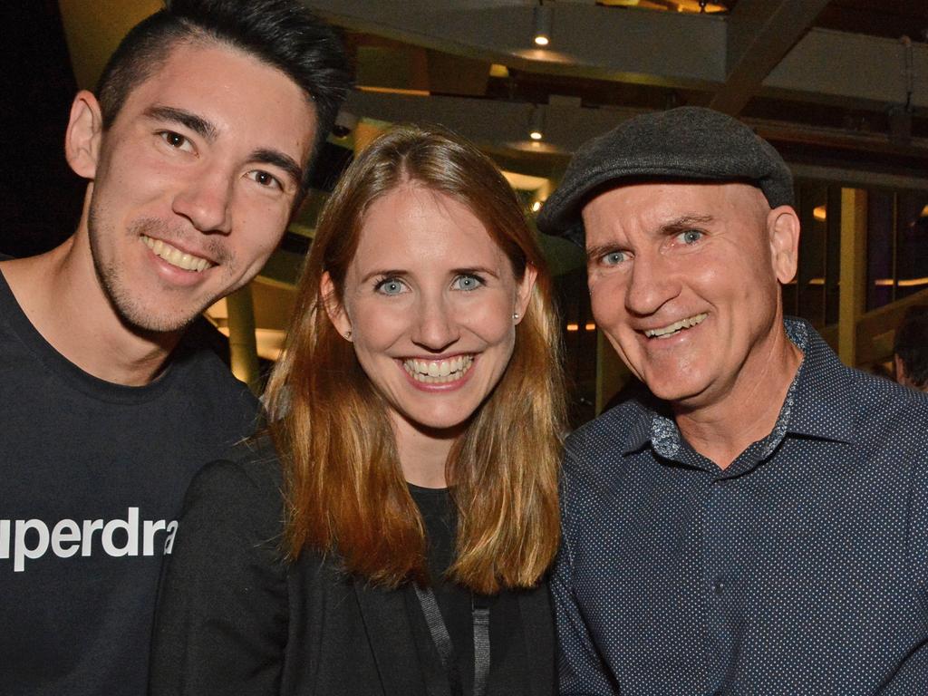 Mark Deacon, Brittany McGovern, Andrew Loch at GC Business Week wrap party at Nineteen The Star Gold Coast. Picture: Regina King