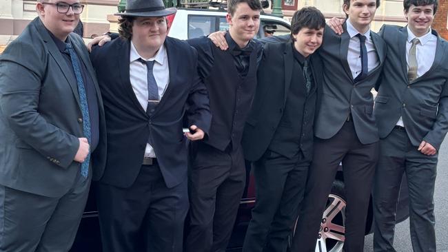 THE LADS: The students of Riverside Christian College arrive at their 2024 formal.