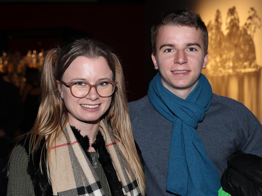 Dark Mofo “A Journey to Freedom” exhibition opening at TMAG. Siblings Mahe Ulysse Royer, both of Tranmere. Picture: SAM ROSEWARNE