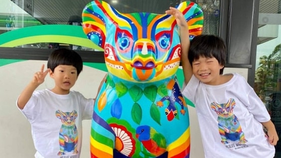 Sculptures, hand painted by local artists, are scattered across Port Macquarie as part of the Hello Koalas Sculpture Trail.