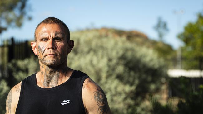 Ex-bikie enforcer Shannon Althouse has been staying on the straight and narrow after being released on parole in January. Picture: Kevin Farmer