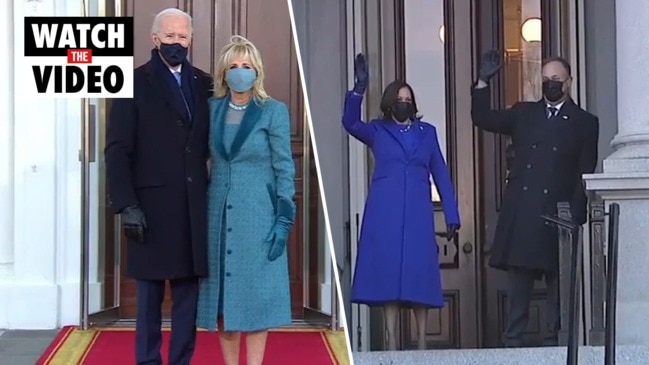 US Inauguration: President Biden and VP Harris arrive at the White House