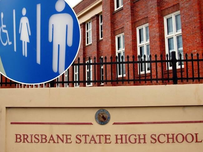 The Department of Education has confirmed that Brisbane State High School has changed some toilets to unisex at the school.