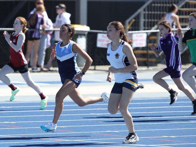 Action from the CasssA Cup Catholic School Girls Track and Field Championship from QEII.  Picture: Zak Simmonds