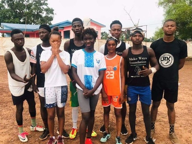 Kamakwie athletes repping pre-loved sportswear recently in Sierra Leone, via Instagram