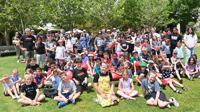 100 disadvantaged children celebrated the festive season with a jumping castle, face paint and presents at Bird In Hand Winery for The Advertiser Foundation’s Christmas Kids Appeal. Picture: Keryn Stevens