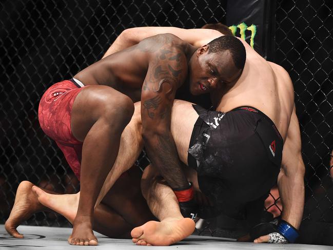 Ovince Saint Preux secured a couple of early take downs. Picture: Logan Riely/Getty Images/AFP