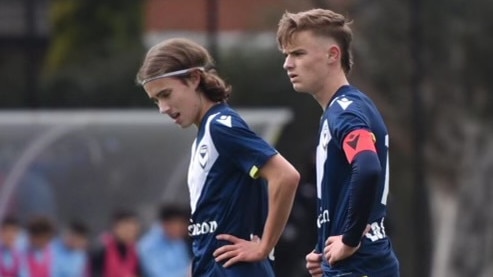 Jesse Hoey and Oscar Tanic (captain) from Melbourne Victory.