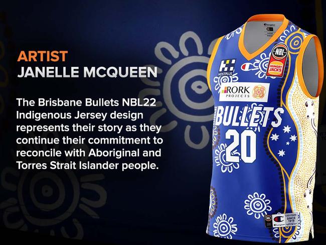 Indigenous jersey: Brisbane Bullets.