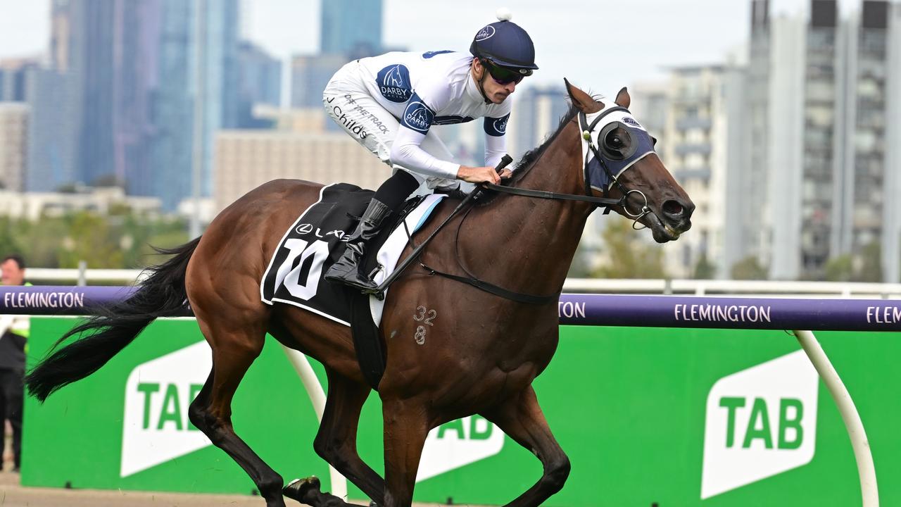 Melbourne Cup favourite Goldman won a trial at Rosehill on Friday morning. Picture: Vince Caligiuri-Getty Images