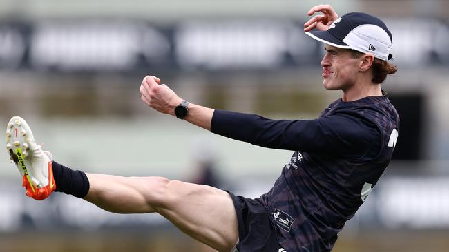 Jaxon Binns came close to breaking into Carlton’s team last season. Picture: Michael Klein