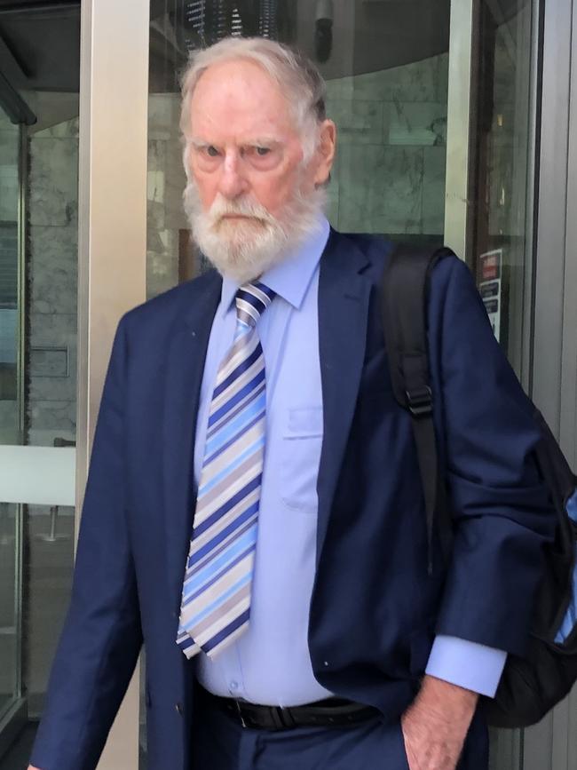 Former Marist Brother Kevin Joseph Jewell leaving Parramatta District Court.