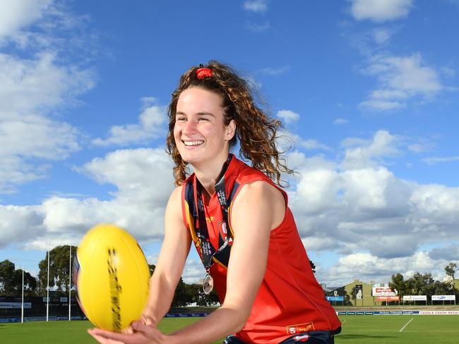 Former league best and fairest Lauren Young has impressed on return from a torn ACL. Picture: Mark Brake