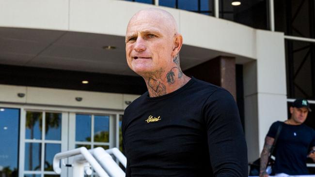 Nick ‘The Knife’ Forbes outside of the Supreme Court of the Northern Territory earlier this month. Picture: Floss Adams.