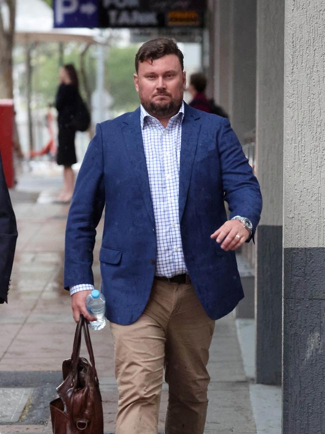 Former LNP president David Hutchinson leaving the Federal Court, Brisbane. Picture: Liam Kidston