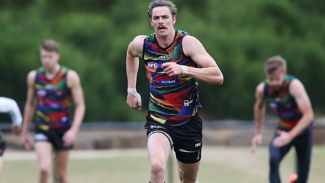 Daniher in action during an Essendon training session. Picture: Getty Images