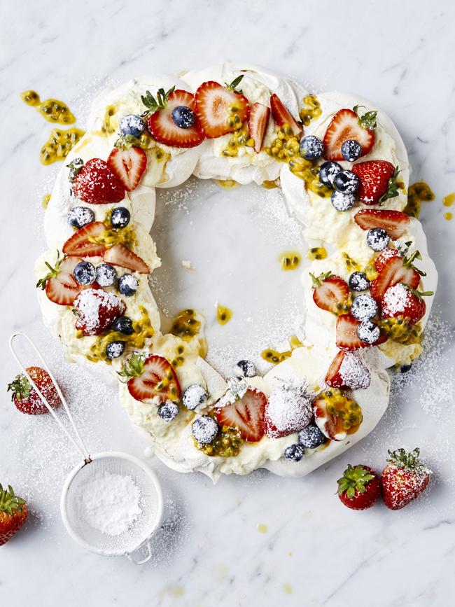 Sweet Chick’s pavlova wreath. Picture: Supplied